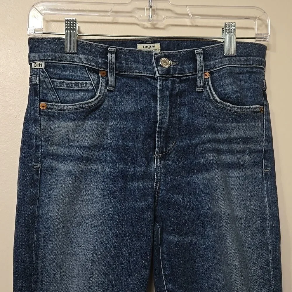 Citizen of Humanity Rocket Crop High Rise Skinny Jeans Blue Size 26 Aritzia - Picture 5 of 9
